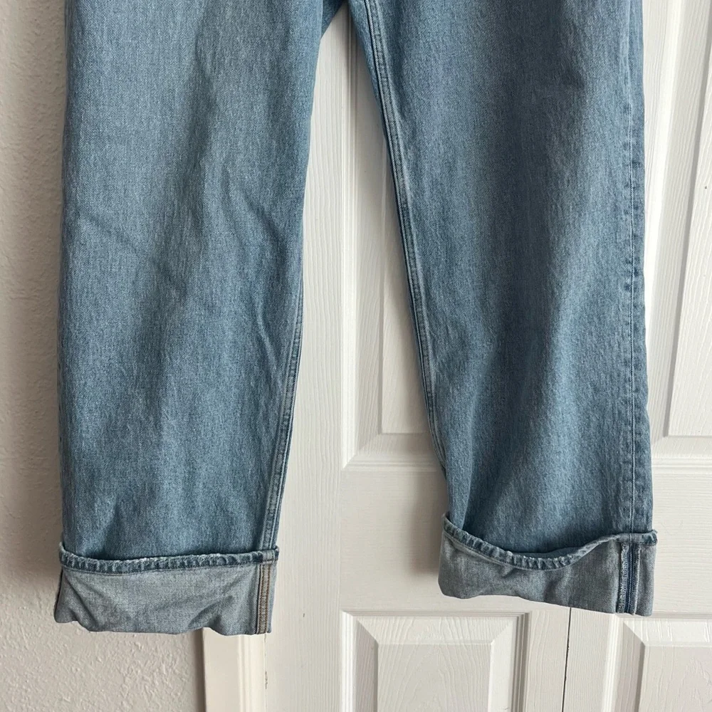 Abercrombie 32/14 LONG Cruve Love Low Rise Baggy Jeans with Cuffed Rolled Hem